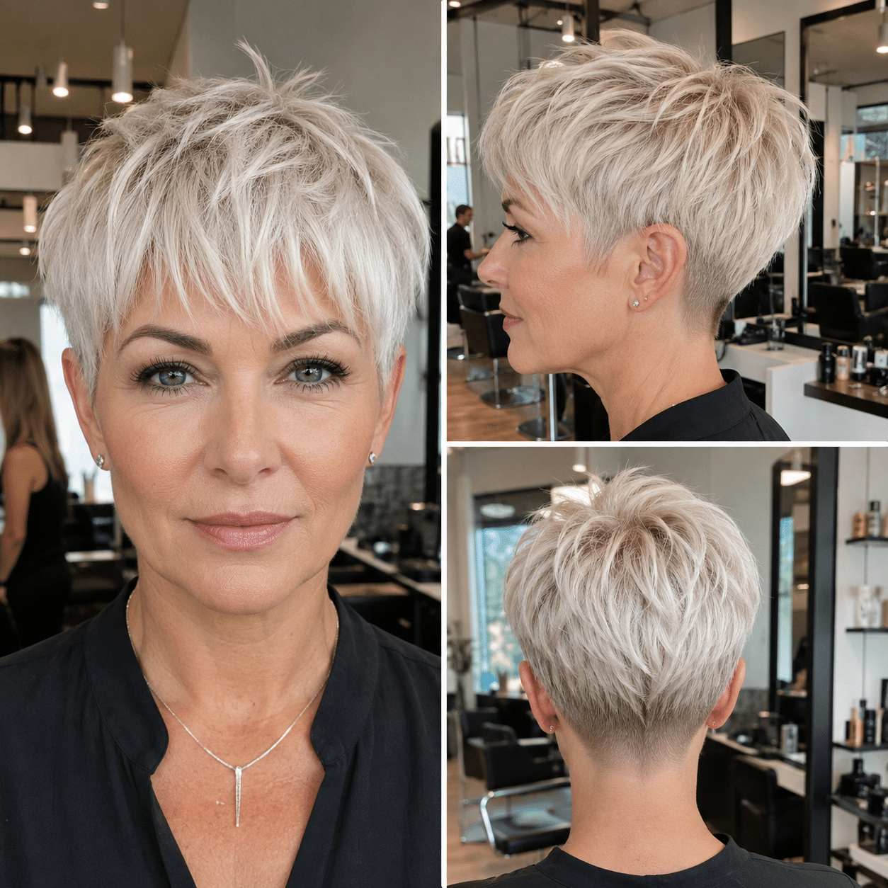 Icy Pearl Platinum Pixie Hair