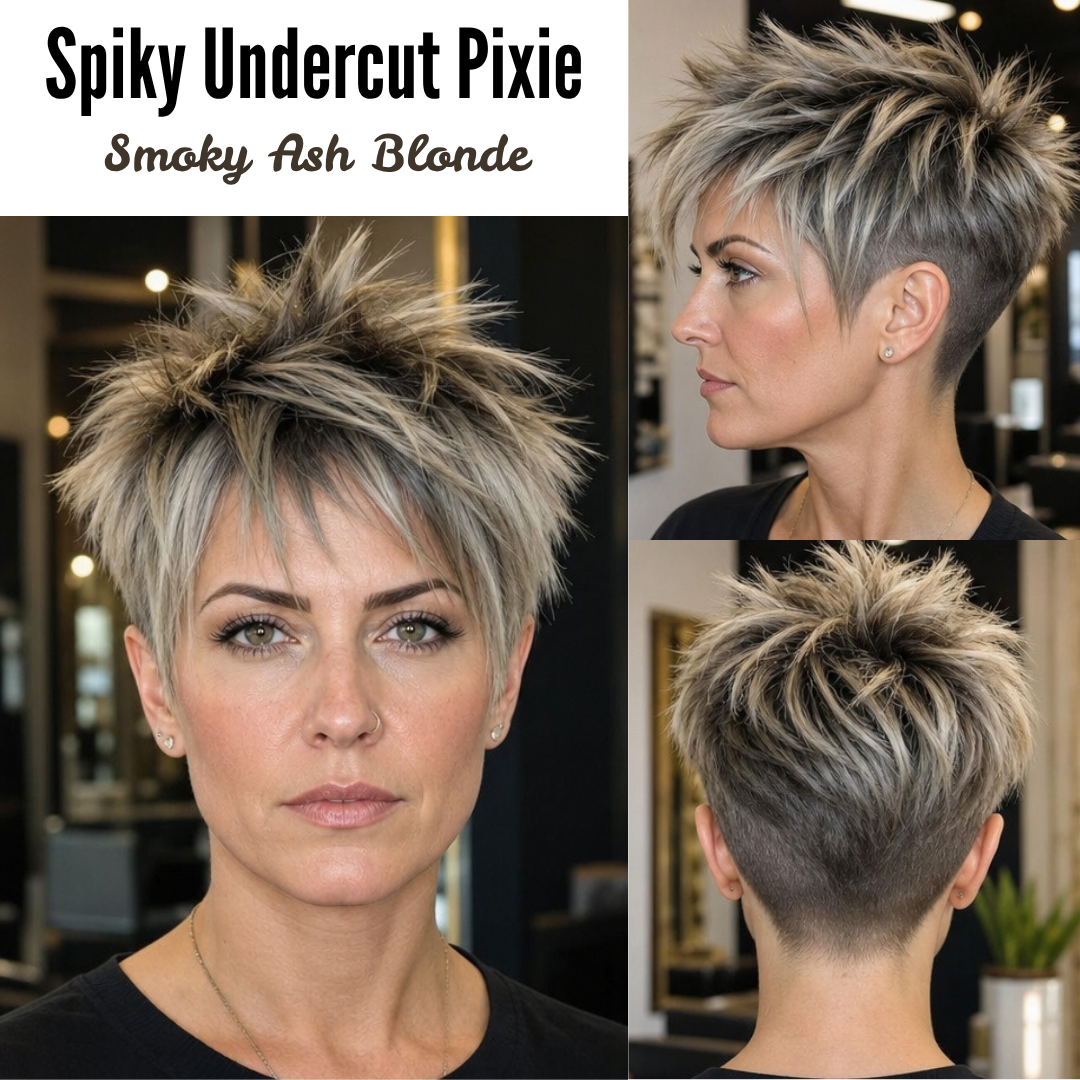 94 Short Shaggy, Spiky, and Edgy Pixie Hairstyles Smoky Ash Blonde Hair