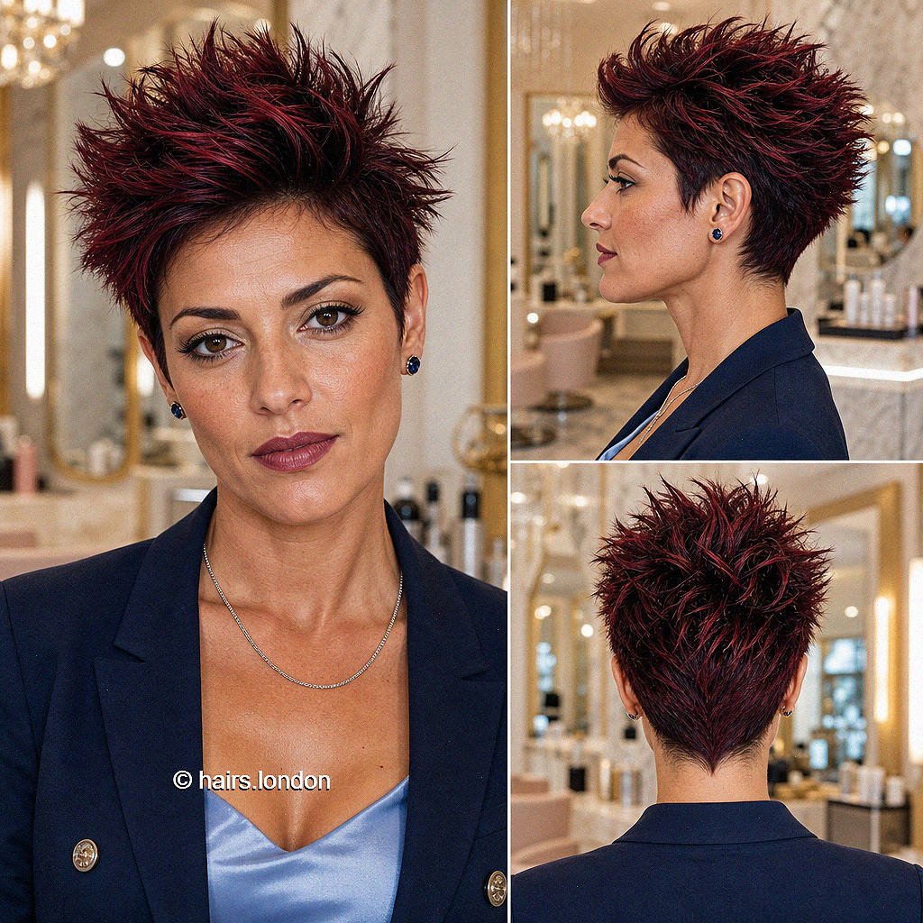 94 Short Shaggy, Spiky, and Edgy Pixie Hairstyles Black Cherry Merlot Hair