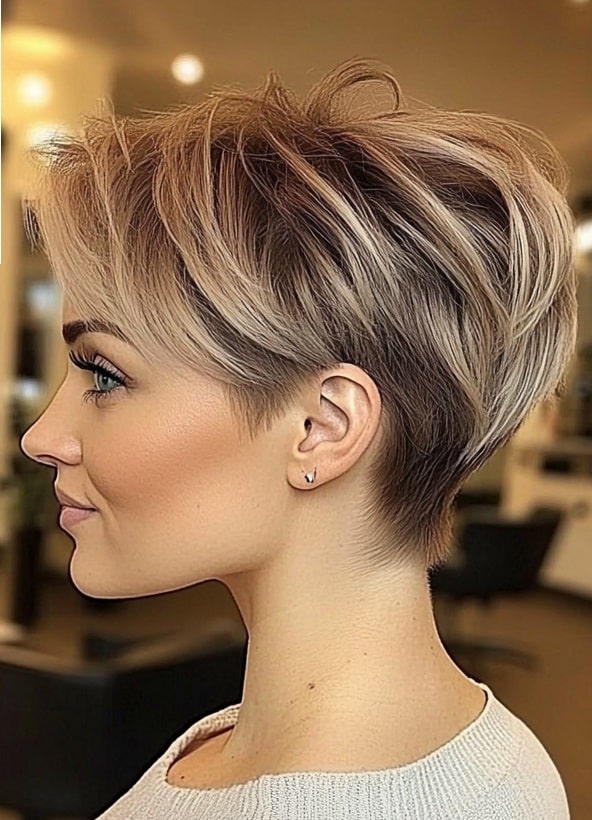 Ash Blonde Pixie
