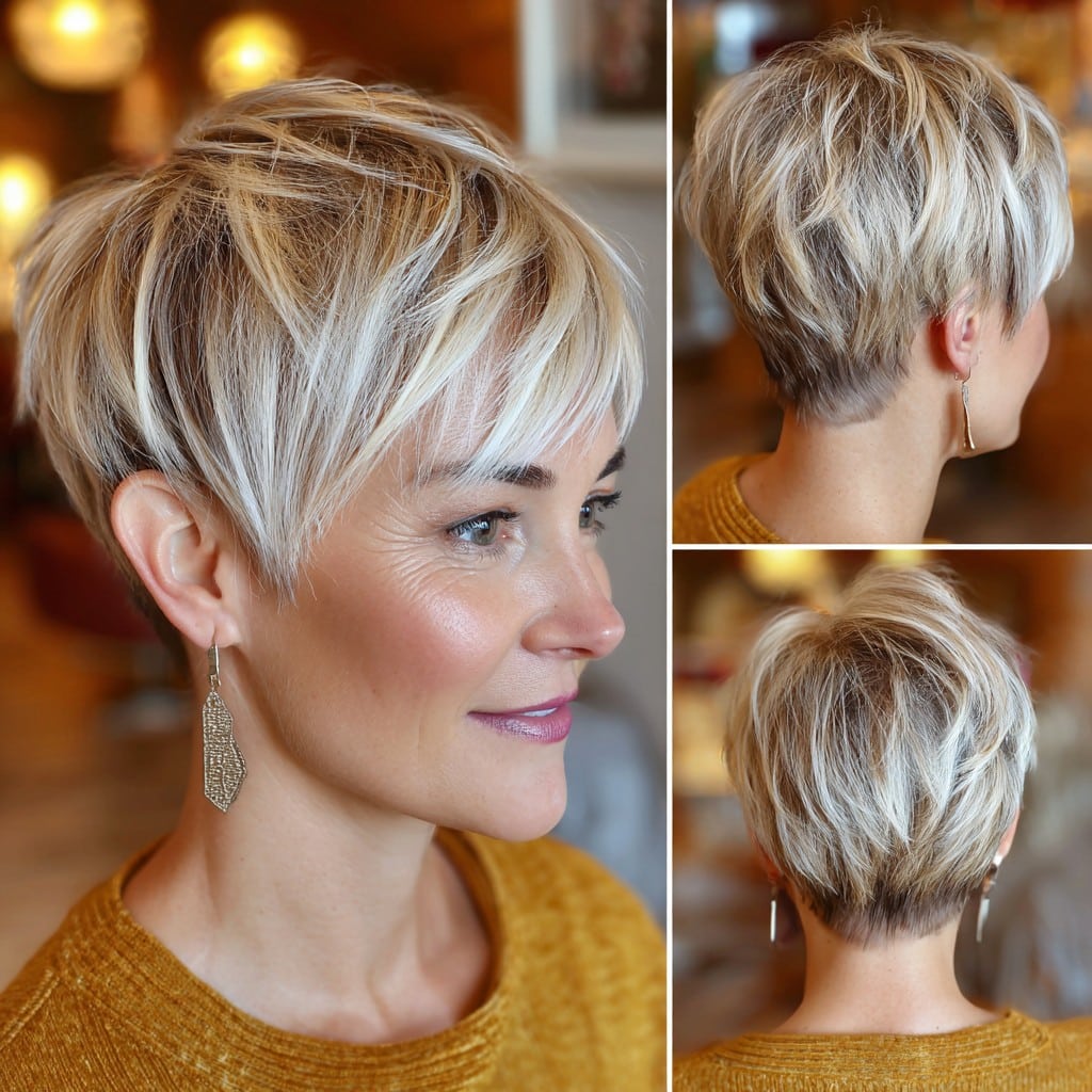 Ash Blonde Pixie Hair