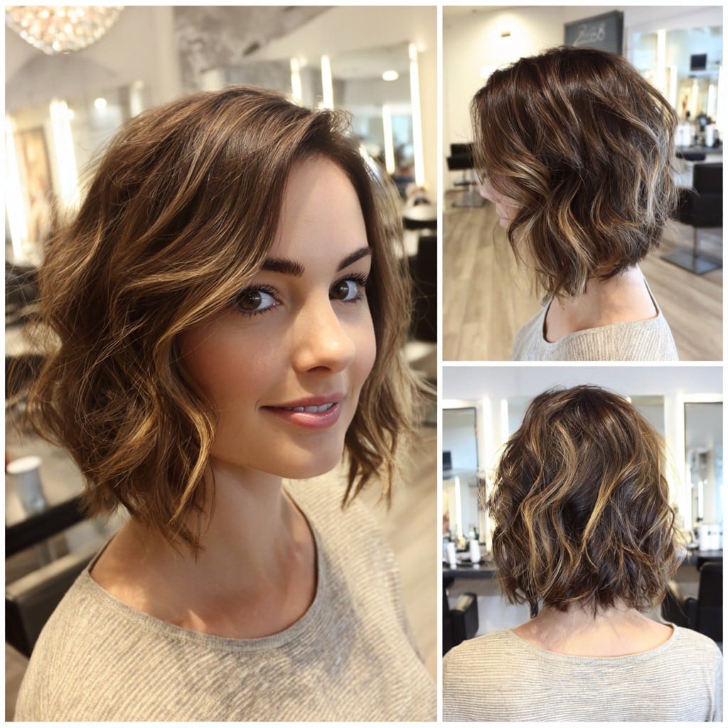 Chocolate Brown with Caramel Highlights Hair