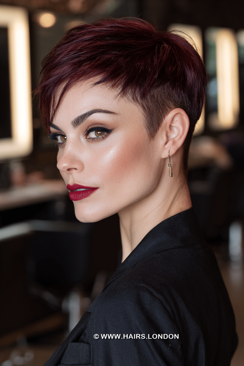 Deep Garnet Red Hair