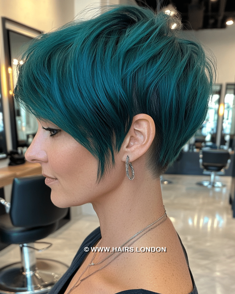 Deep Teal Green Hair
