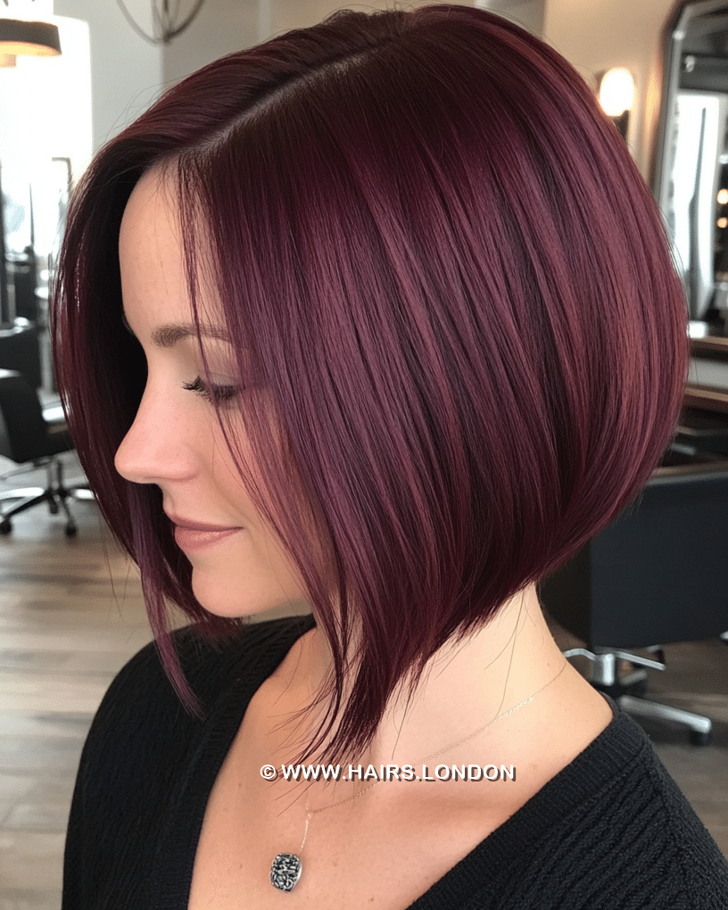 Deep Wine Burgundy Hair