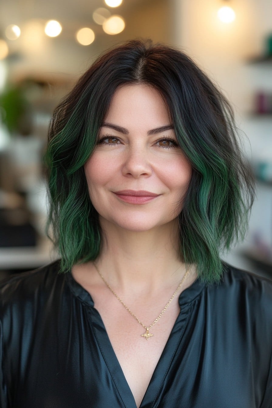 Emerald Melt Black Hair