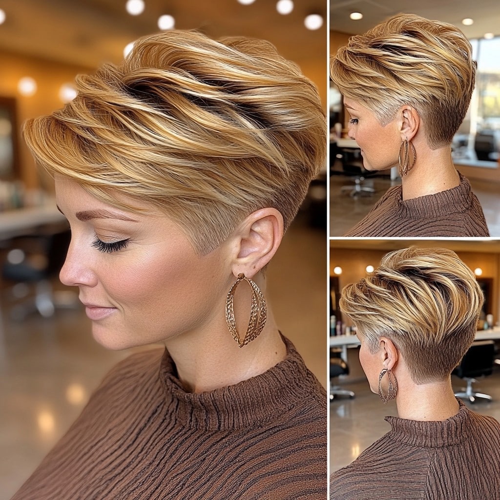 Golden Blonde Pixie Hair