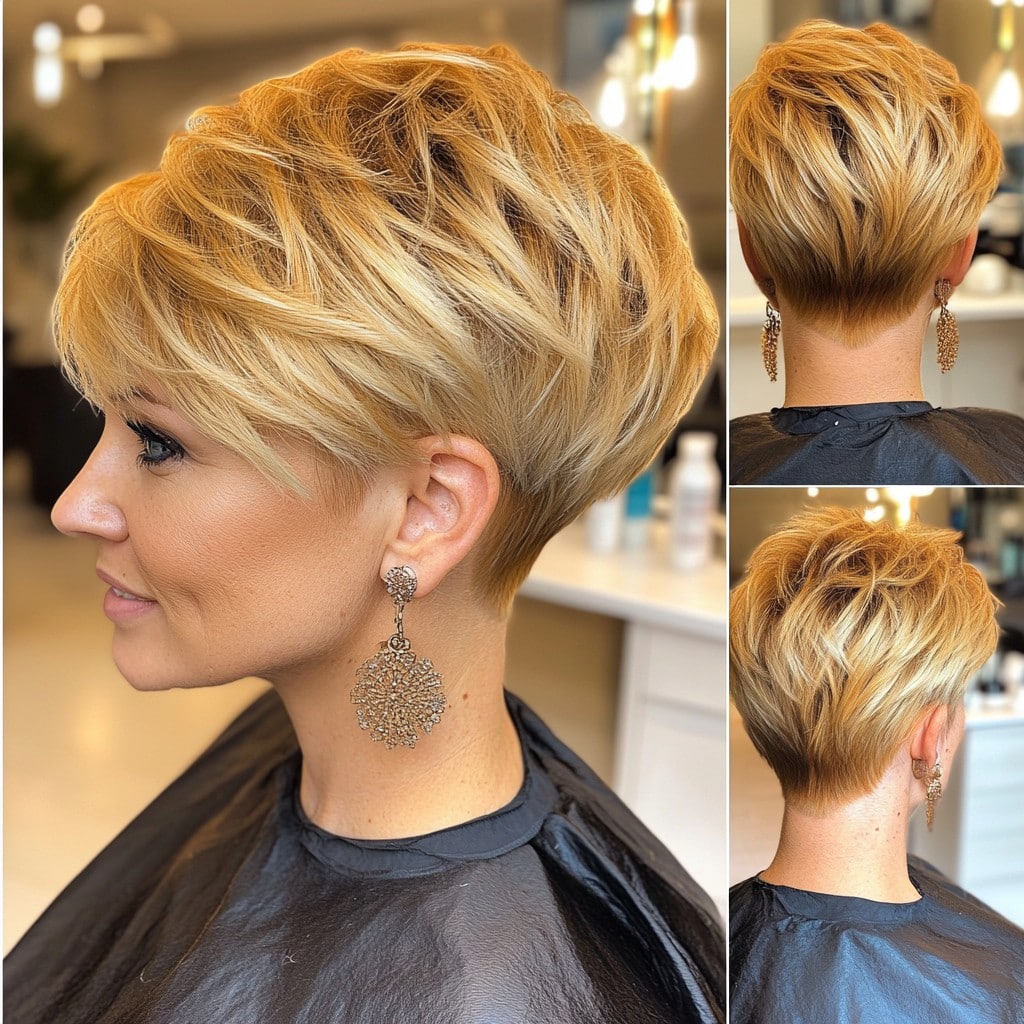 Golden Honey Pixie Hair