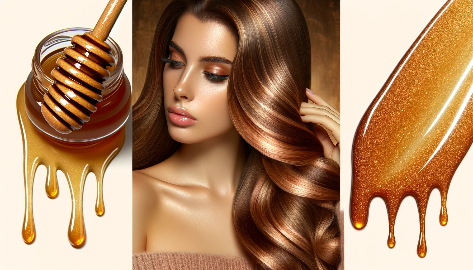 Golden honey hair highlights