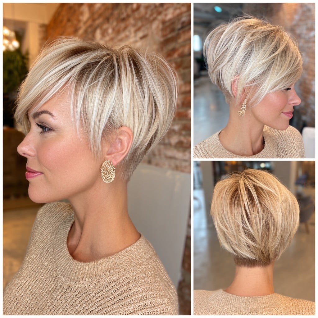 Icy Blonde Pixie Hair