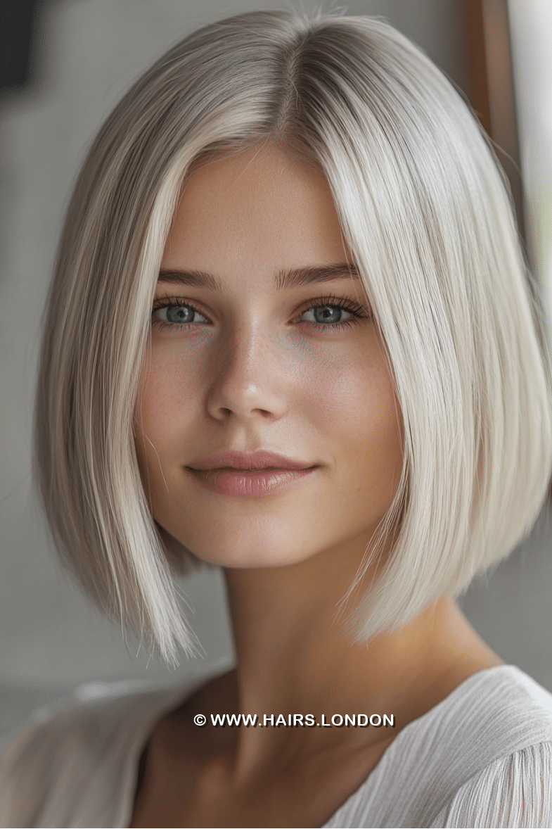 Icy Platinum Blonde Hair