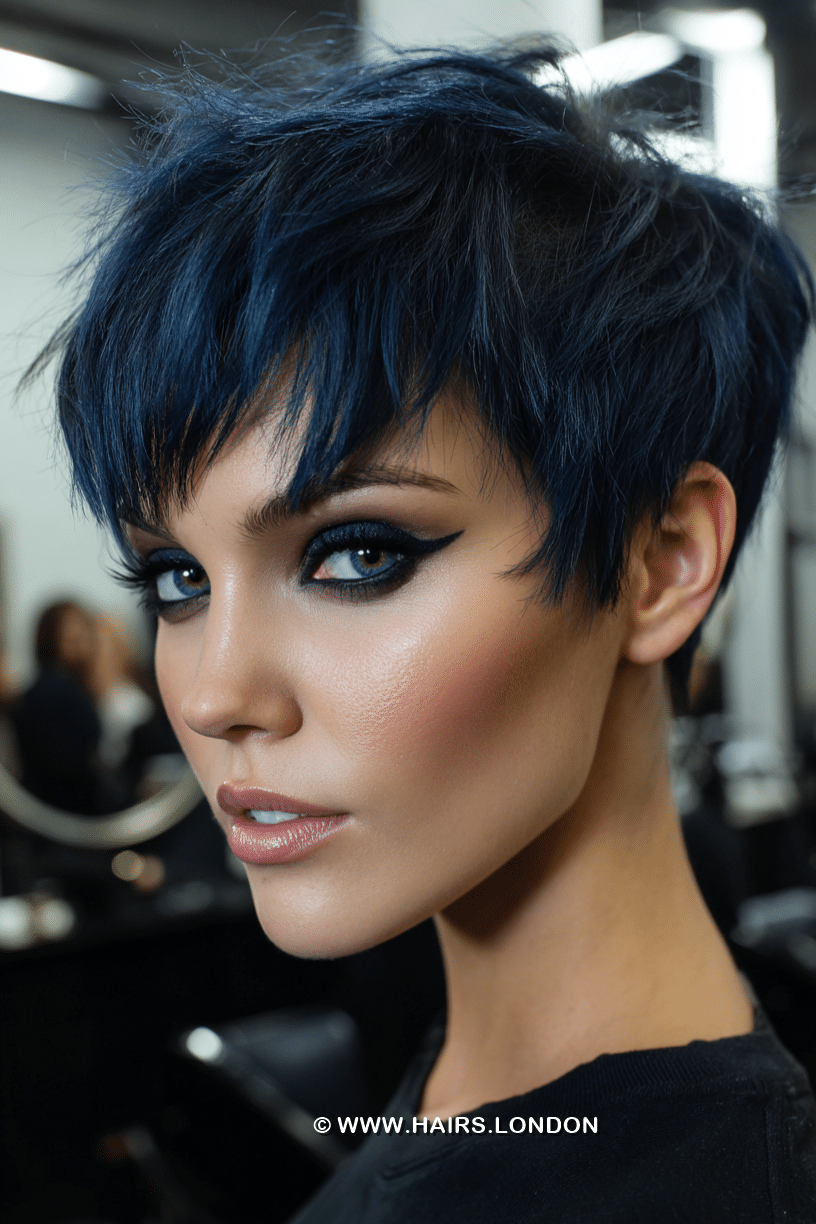 Midnight Sapphire Blue Hair