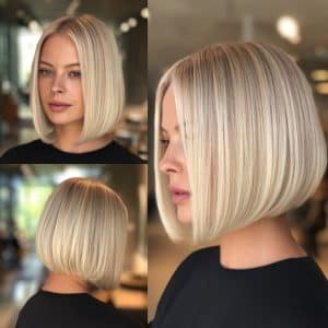 Platinum Blonde Bob Hair