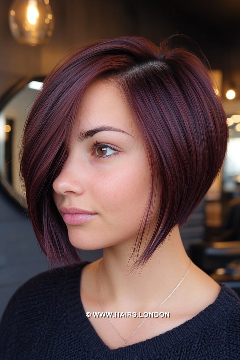 Rich Plum Burgundy Hair