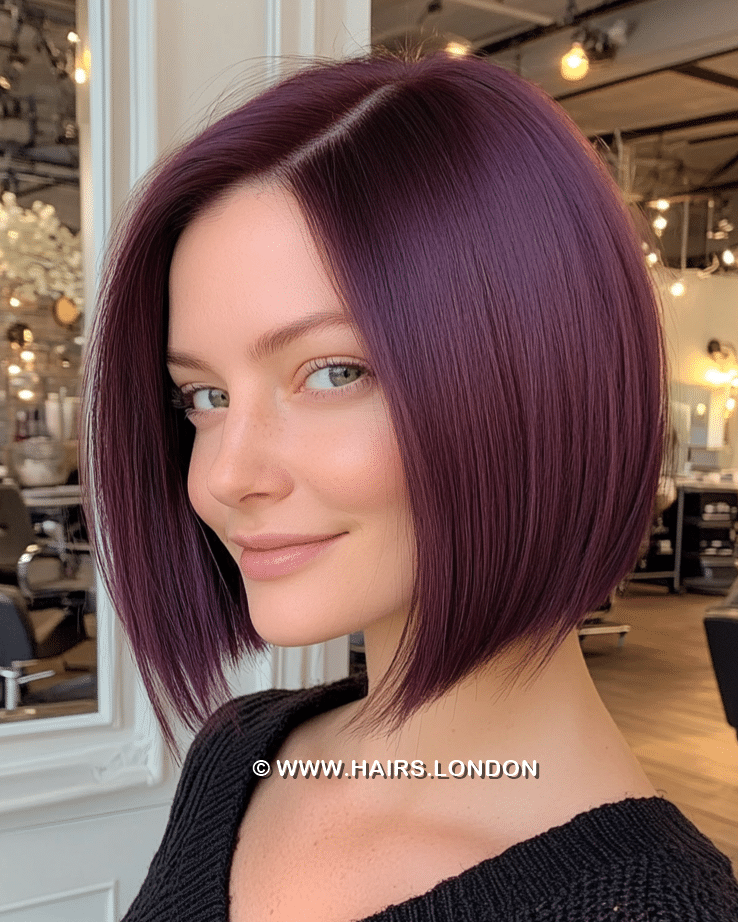 Rich Plum Burgundy Hair