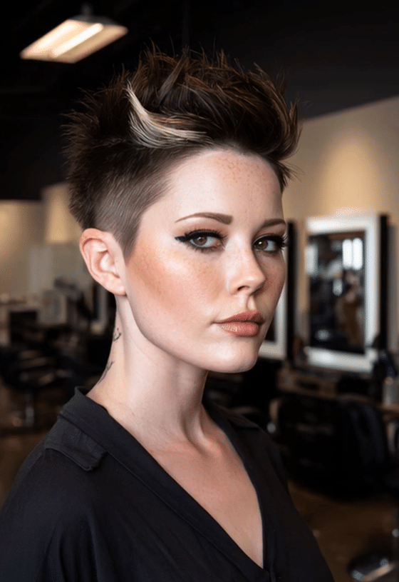 Espresso Brown with Vanilla Streak Hair