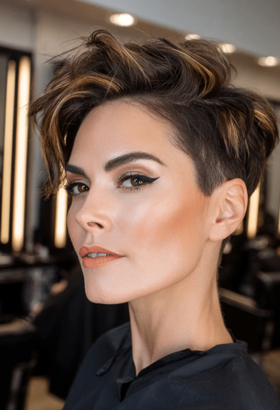 Golden Caramel Swirl Brunette Hair