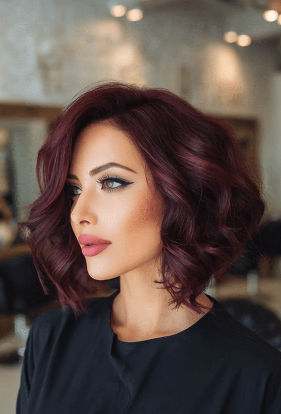 Velvet Plum Burgundy Hair