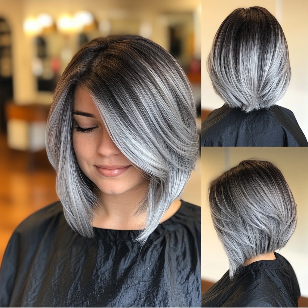 Silver Ombre Melt Hair