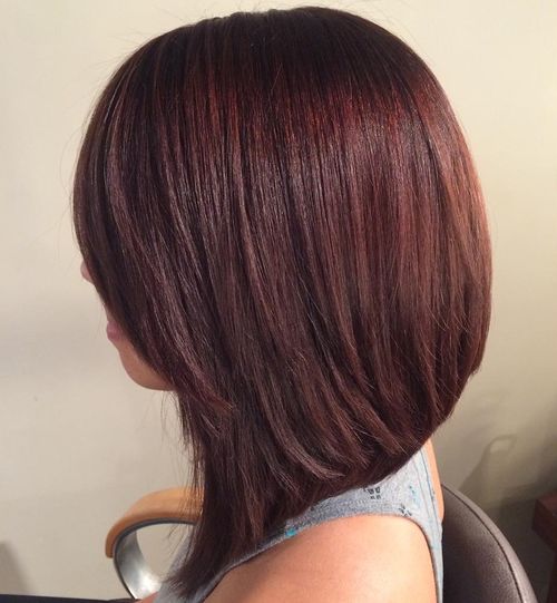 angled layered bob for thick hair