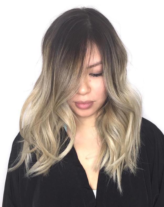 Ash Blonde Balayage Ombre