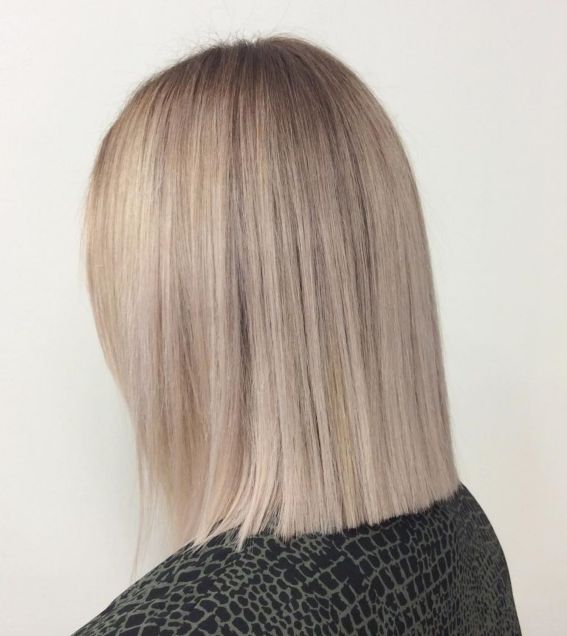 Ash Blonde Blunt Bob