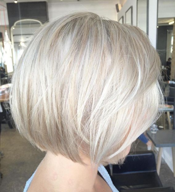 Ash Blonde Bob With Platinum Highlights