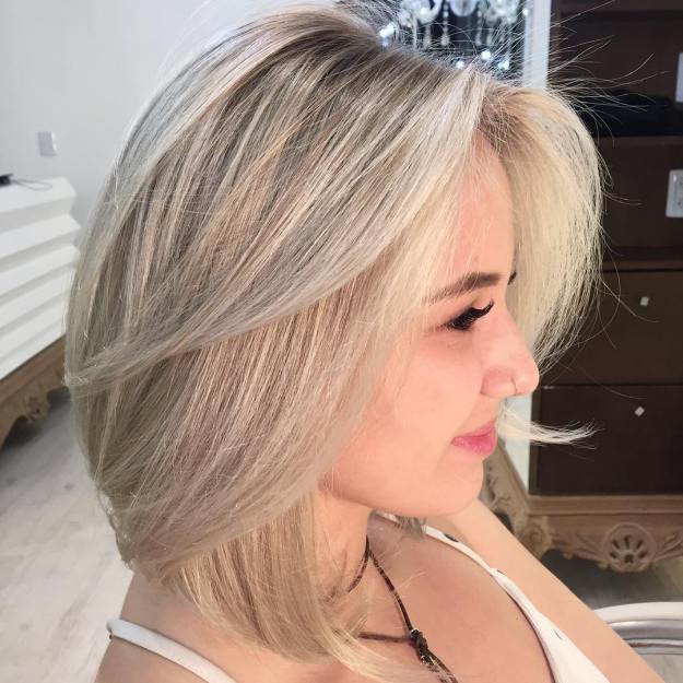 Ash Blonde Long Bob