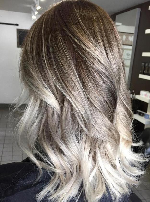 Ash Blonde Ombre Balayage