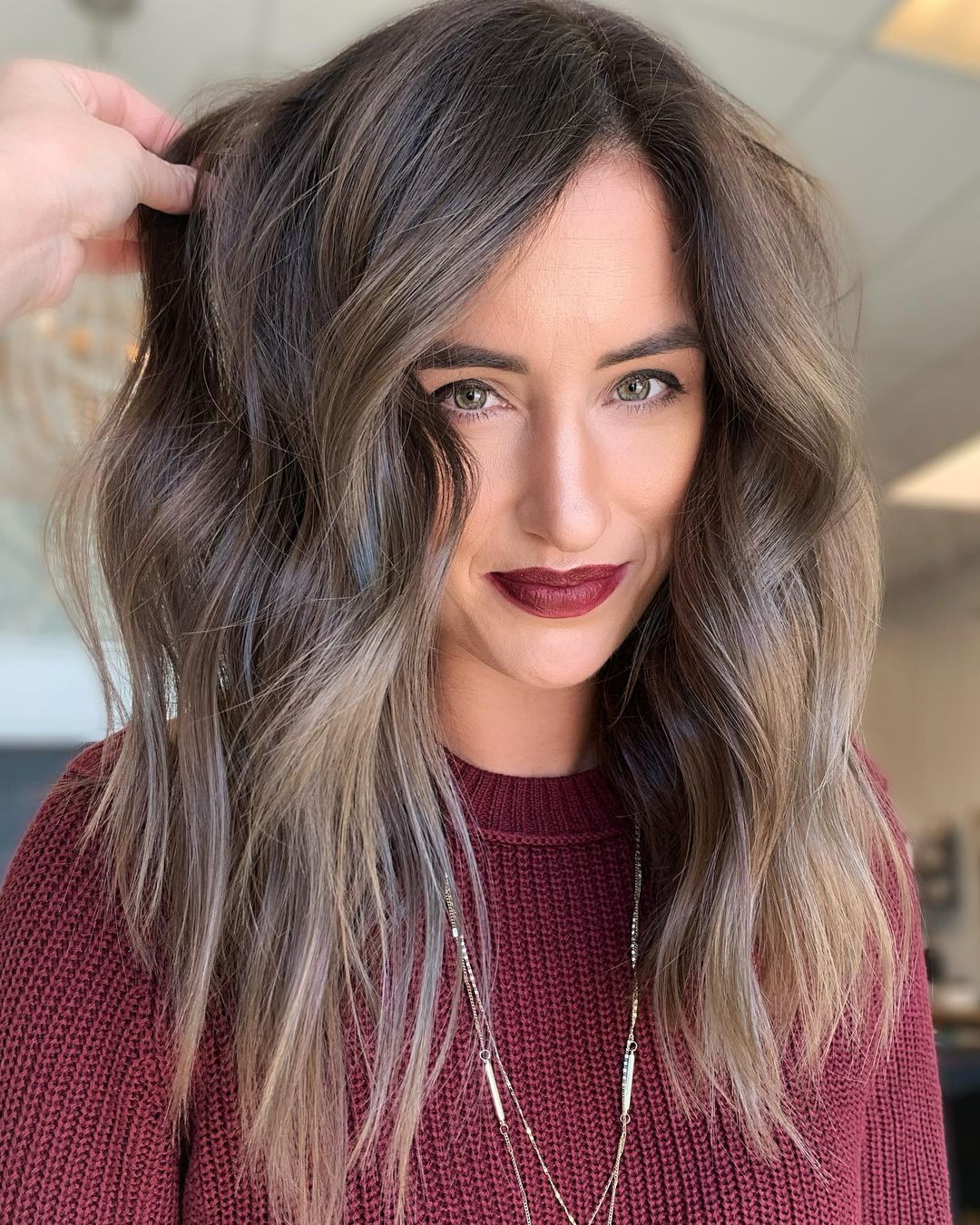 Ash Bronde Hair with Waves