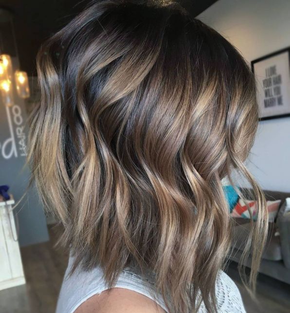 Ash Brown Balayage Lob