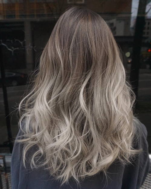ash brown ombre for dark brown hair