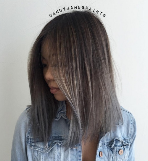 Asian lob hairstyle