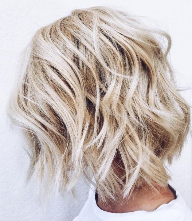 Beachy Choppy Blonde Bob Cut