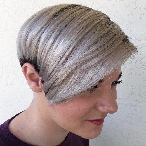 Black And Ash Blonde Pixie