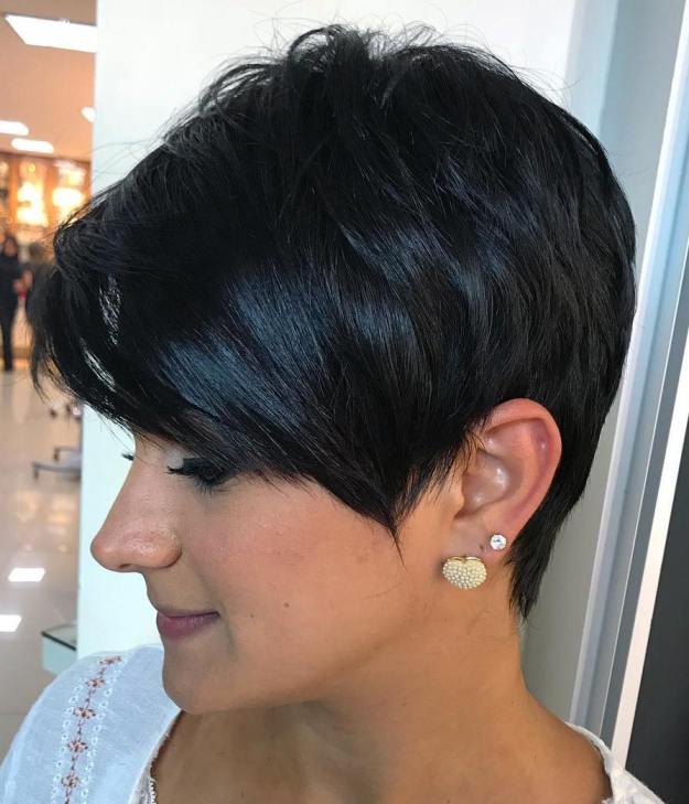 Black Choppy Pixie Hairstyle