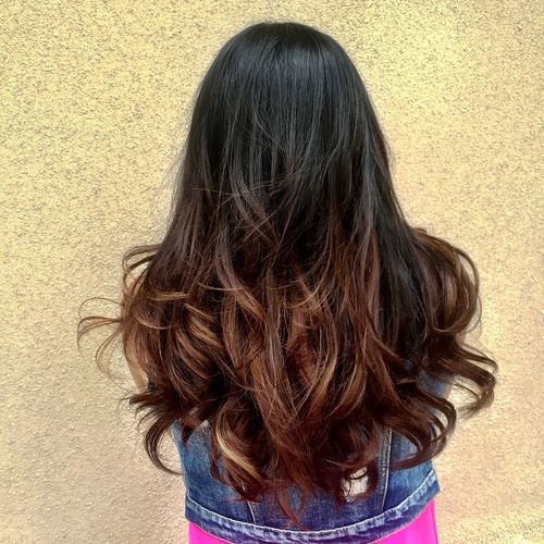 black to brown ombre hair