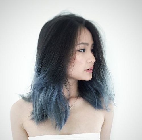 black to gray ombre hair