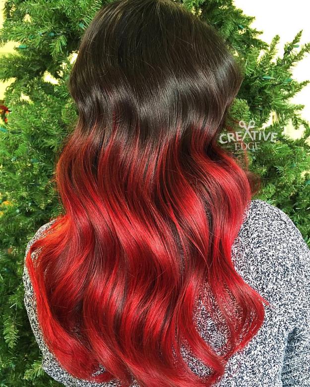 Black To Red Ombre Hair