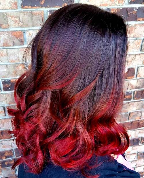 black to red ombre