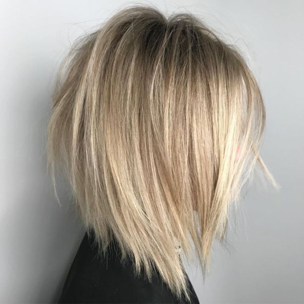 Blonde Angled Lob