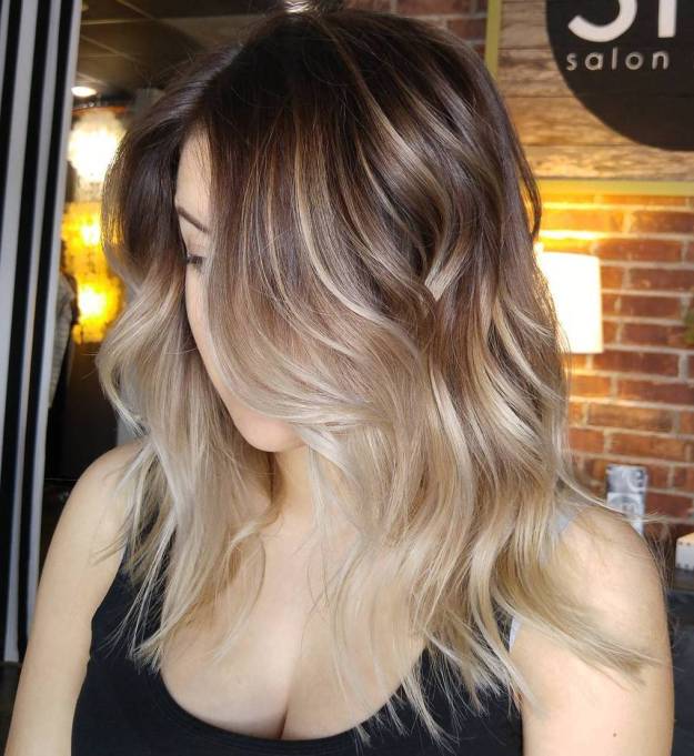 Blonde Balayage For Medium Brown Hair