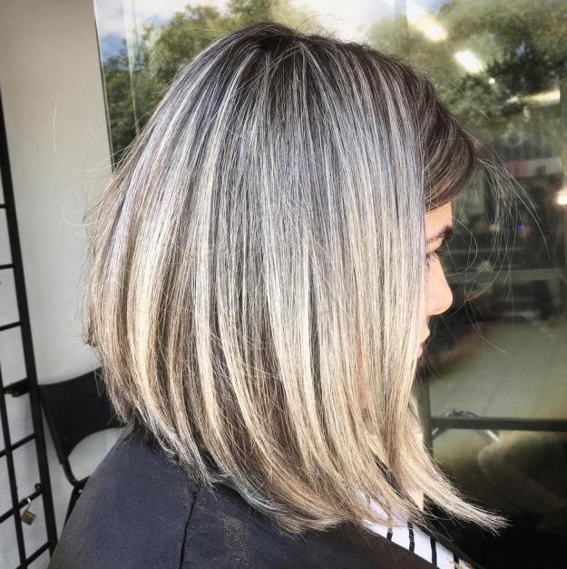 Blonde Balayage Lob