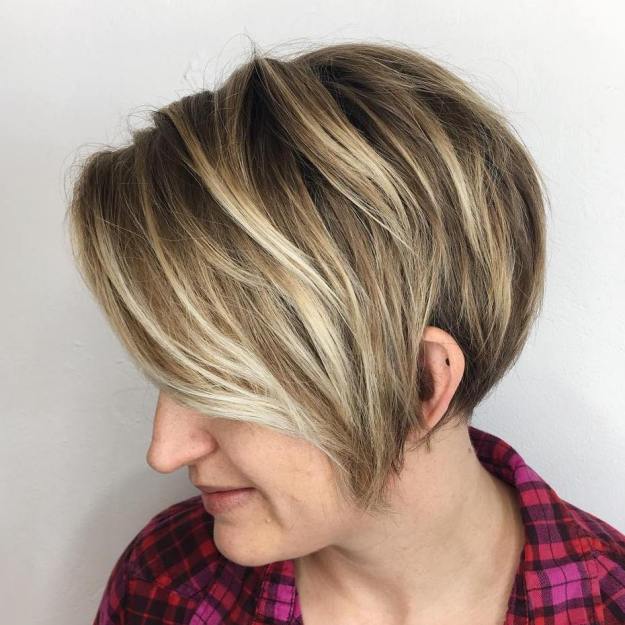 Blonde Balayage Pixie Bob