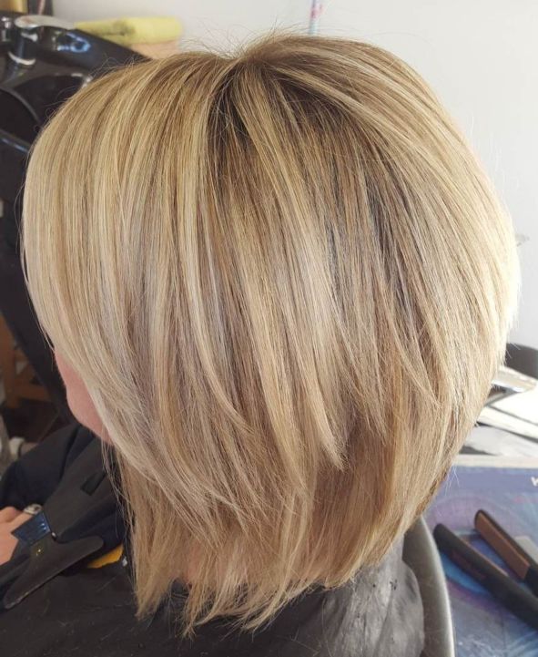 blonde chopped bob haircut