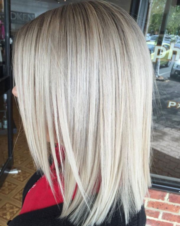 Blonde Layered Lob