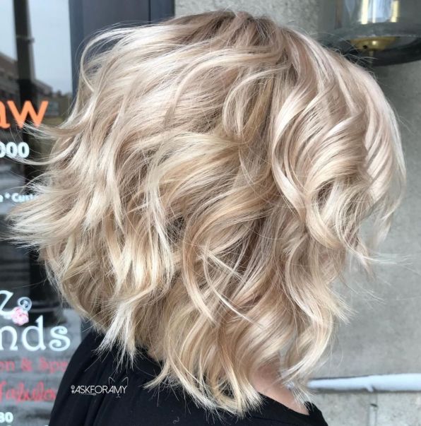 Blonde Layered Lob