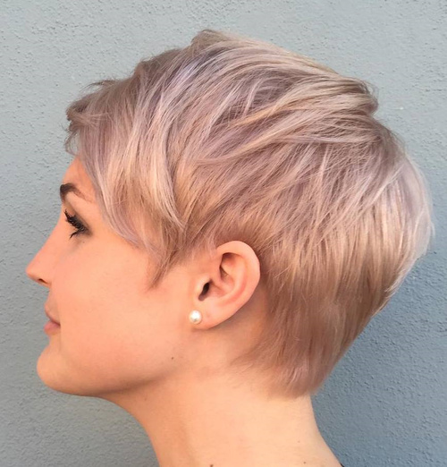 Blonde Layered Pixie Hairstyle