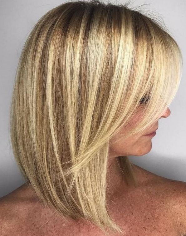 Blonde Lob For Fine Hair