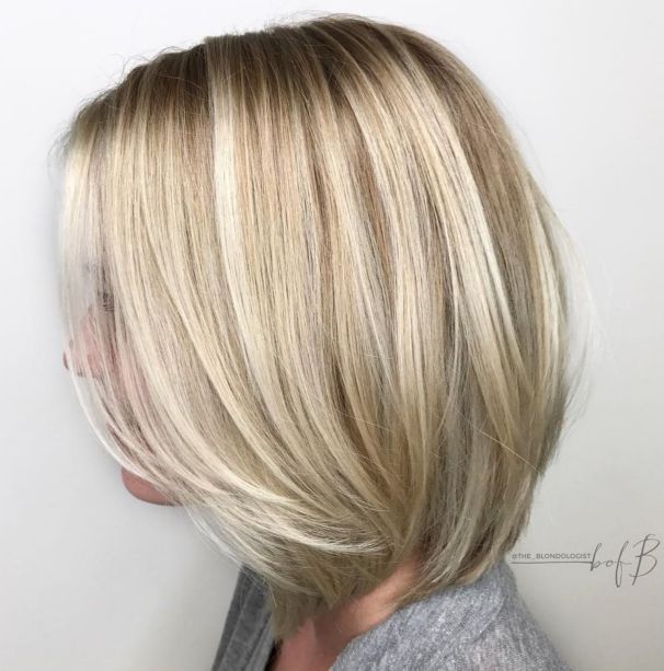 Blonde Lob With Long Layers